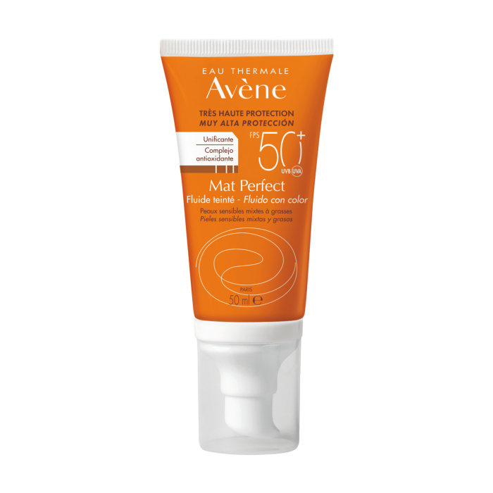 Eau Thermale Avène Mat Perfect Fluido Con Color, 50 ml