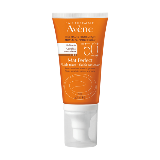 Eau Thermale Avène Mat Perfect Fluido Con Color, 50 ml