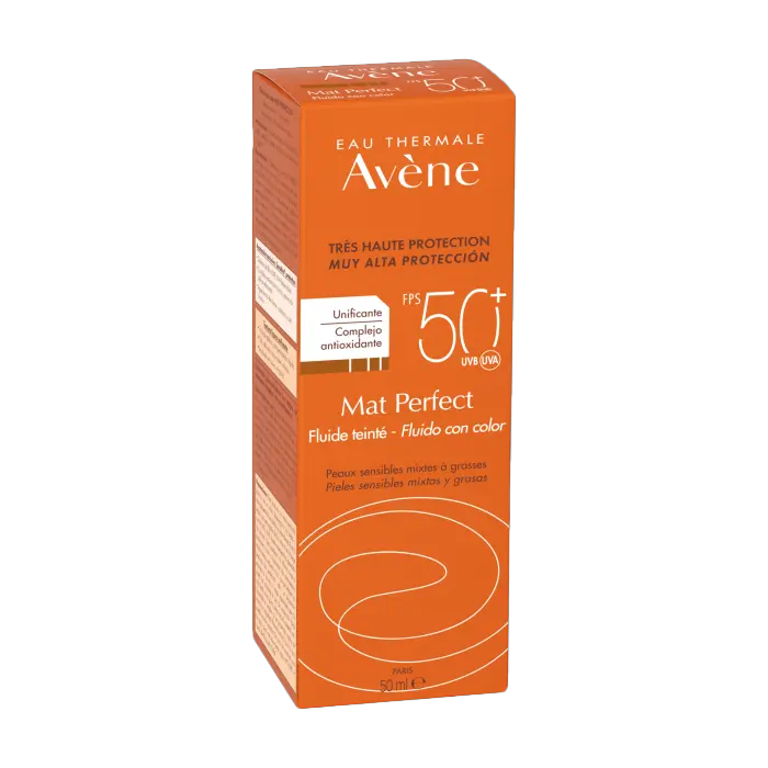 Eau Thermale Avène Mat Perfect Fluido Con Color, 50 ml