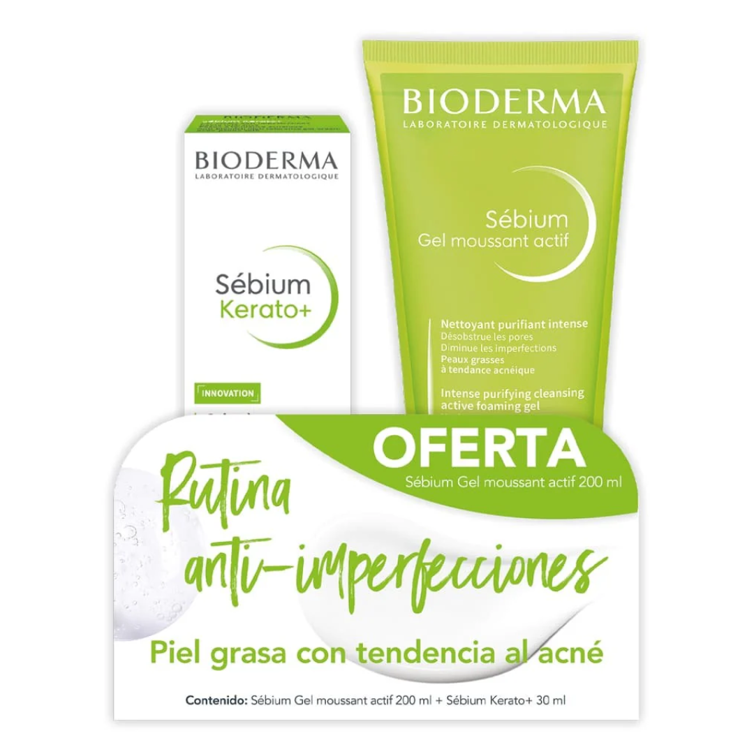 Kit Sebium gel moussant actif 200g + Sebium kerato 30ml.