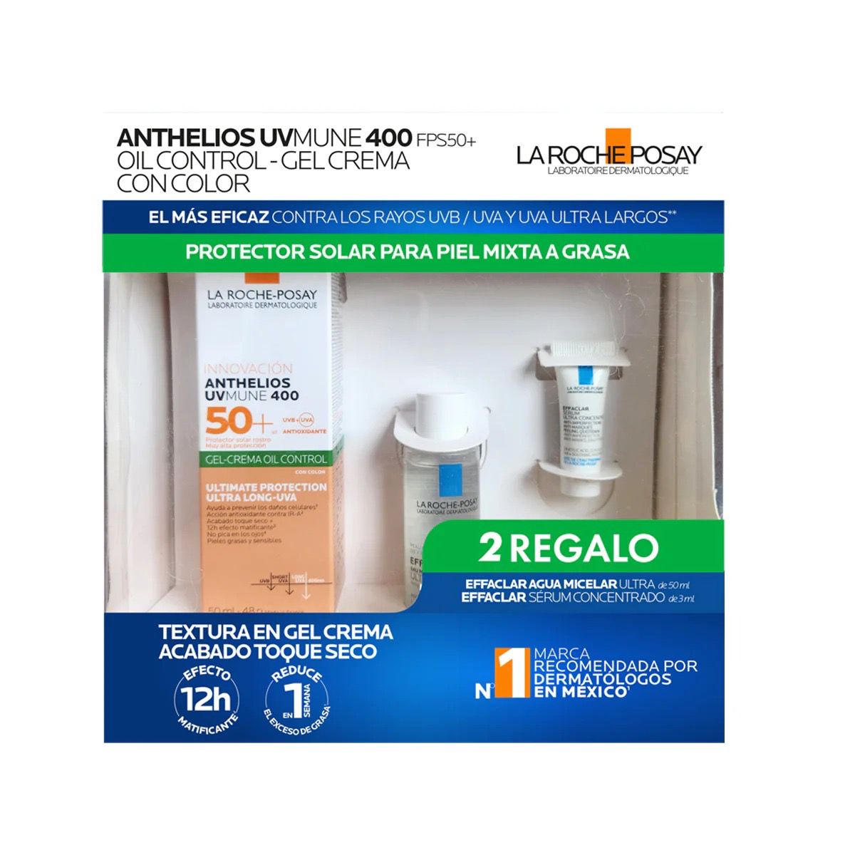 Kit Anthelios UVMune 400 FPS50+ Oil Control – Gel crema con color