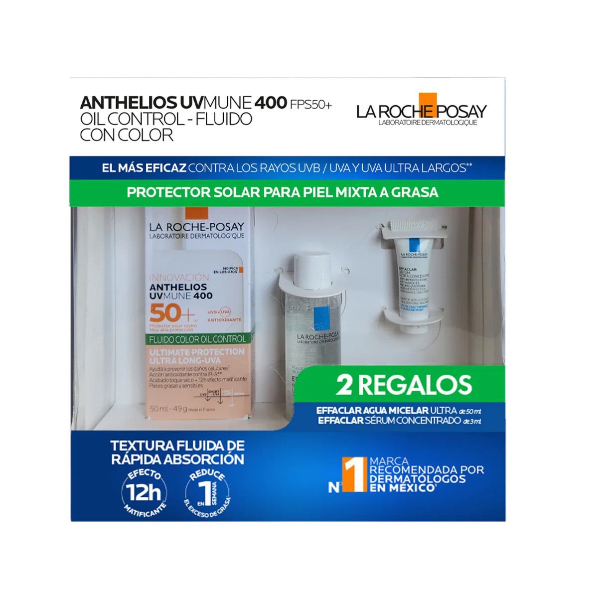 Kit Anthelios UVMune 400 FPS50+ Oil Control – Fluido con color