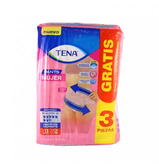 Tena Pañal para Mujer – Rosa – Talla Ch/M, 13pzas